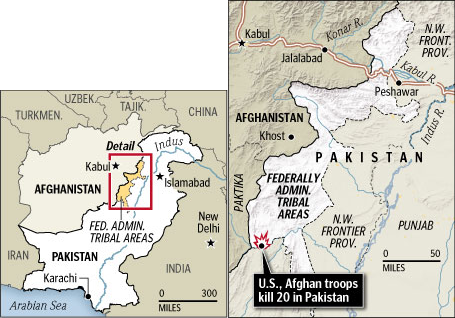 Mapa Pakistan Afghánistán
